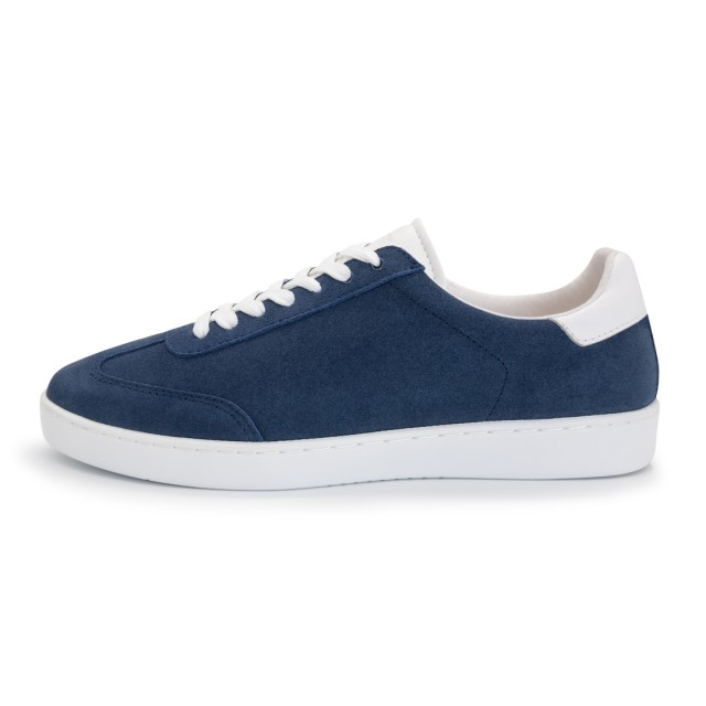 Suny Anna Kern 7005 Geitensuede Blauw Danssneaker met Doorlopende Zool