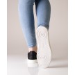 Suny Anna Kern 7010 Zwarte Nappa Leer Sneakers 2 draaipunten op de zool