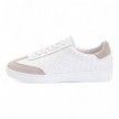 Suny Anna Kern 7420 Suede Wit-Beige Danssneakers met Volledig Zool