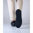Suny Anna Kern 7430 Zwarte Nappa Leer Sneakers met een doorlopende zool en 2 draaipunten