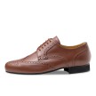 28034 Bormio Bruine Heren dansschoenen van soepel Herten Leer - Brede pasvorm
