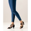werner kern dames dansschoenen eva niki 55 mm lage flare hak suede zwart
