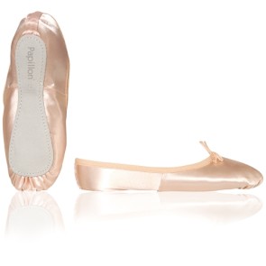 Papillon PK1020 Satijnen Balletschoenen voor Kinderen met Suède Zool