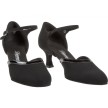 Diamant 049-106-106 dames latin schoenen zwart dichte neus 