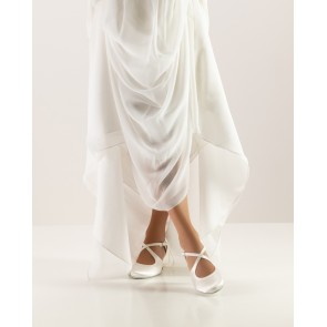 Werner Kern Gala wit satijn dames dansschoenen als bruidsschoenen comfortabel breed