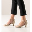Werner Kern Ruth dames dansschoenen beige leer open peeptoe gevlochten leer