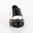 Zwart Witte Klassieke character dansschoenen met veters SoDanca CH95