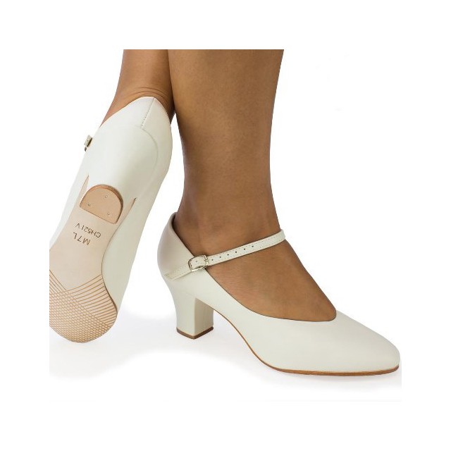 So Danca Dansschoenen Ivory CH52 IV lederen zool