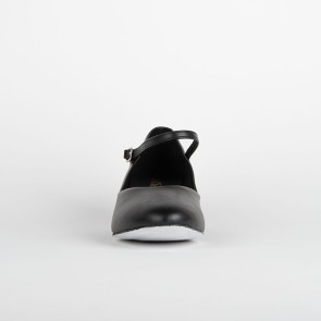 zwarte So Danca Dansschoenen CH791 suede zool laag hakje dames
