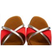 Supadance 1073 dames latinschoenen rood stilettohak zijkant 