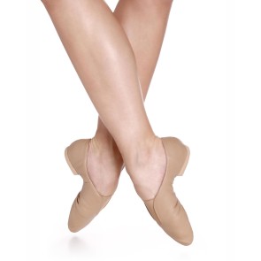 SoDanca Jazzschoenen in zwart en karamel - Elastieken band - Splitzool van rubber - So Danca JZ77L