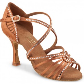 Rummos Elite Luna dames dansschoenen met kruisbandje en strass steentjes - 3 kleur variaties