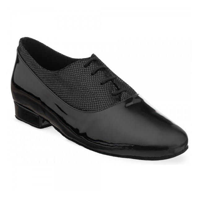 Rummos Elite Martin 035 052 zwarte dansschoenen voor Heren - Lakleer en slangenprint