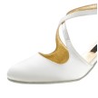 Nueva Epoca India Suede Zool Dansschoenen voor Dames gesloten teen damesschoen bruiloft wit