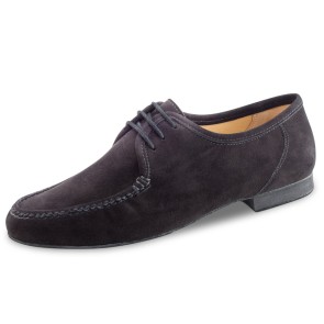 Werner Kern 28054 zwarte Suede dansschoenen voor Heren - met moccasin detail