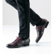 Werner Kern 28055 Verona heren dansschoenen zwart rood gestreept patroon hoge kwaliteit leer
