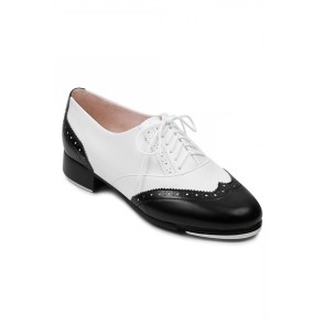 Bloch S0431 tapschoenen voor dames vetersluiting zwart wit