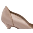 Supadance 1018 dames ballroomschoenen flare hak roze satijn detail