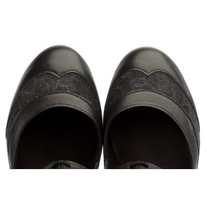 Supadance 1228 dames dansschoenen open wreef vetersluiting panterprint dichte neus 