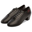 Supadance 1326 dames dansschoenen trainer leer zwart vetersluiting 