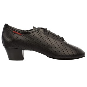 Supadance 1326 dames dansschoenen trainer leer zwart zijkant