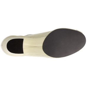 Supadance 3124 dames dansschoenen vetersluiting leer beige suede zool 