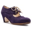Rumpf Morao 2333 Dames Flamenco Dansschoenen Paars suede met Vetersluiting