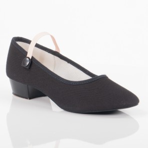 Katz Dames Character Dansschoenen Z65 - zwart canvas - 2 cm hak
