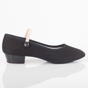 Zwarte character dansschoenen Katz Z65 voor studenten suede zool