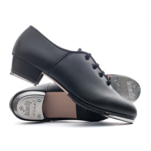 Katz zwarte Dames Tap dansschoenen met Vetersluiting -  ZSJTap