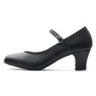 Dames Katz Puss dansschoen voor musical swing ballroom 5 cm hak zwart en suede zool