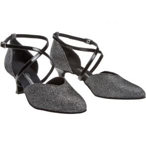 Diamant 170-106-520 dames ballroomschoenen zwart glitter dichte neus