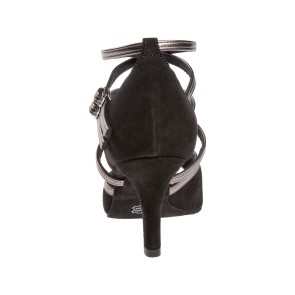 Diamant 178-058-501 latin dansschoenen stilettohak zwart brons achterkant