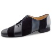 Werner Kern 28055 Heren dansschoenen met diagonale lijnen van zwart nappa Leer en Suede