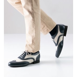 Nueva Epoca Lima Dansschoenen voor Heren donkerblauw en cremekleurig