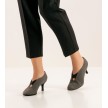 Nueva Epoca Sakura Dansschoen voor Dames grijs suede laag laarsje met hak