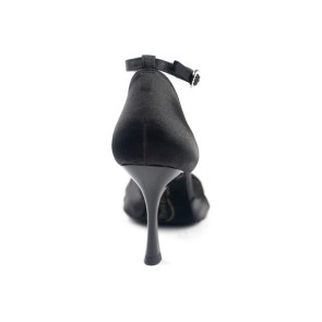 Portdance PD509 zwarte salsa dansschoenen met hoge hak
