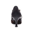 Portdance PD506 dansschoenen dames nubuck oranje hak 5cm achterkant 