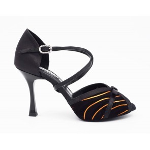 Portdance PD506 dansschoenen dames nubuck oranje zijkant