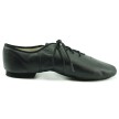 Jazzschoenen van leer - Vetermodel - Rubberen splitzool - Zwart - Capezio Oxford met lage hak