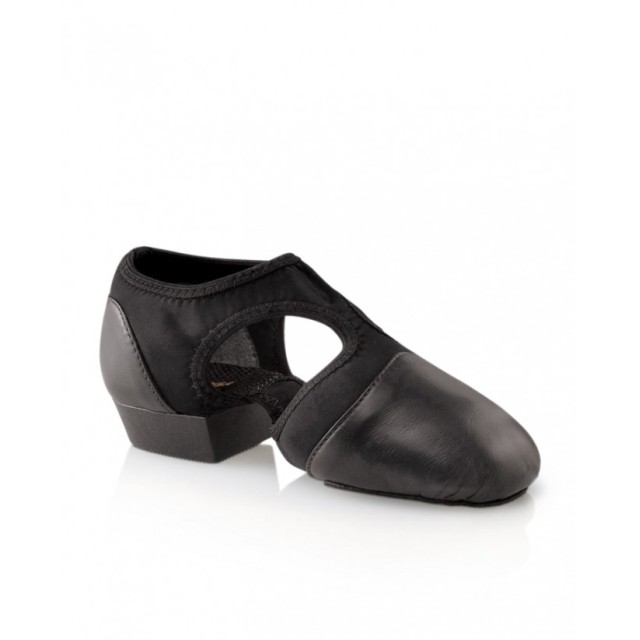 Dansschoenen voor dansdocenten - Leer - Elastisch - Zwart en huidskleur - Capezio Pedini Femme zwart