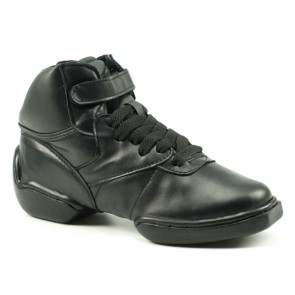 Papillon Hoge Danssneakers van Leer - Splitzool - Zwart - Zumba, Hiphop, Streetdance Sneaker -  PA1500