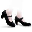 Sansha SEVILLA flamenco leren zool met rubber en nageltjes zwart