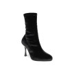 Portdance PD Boot 001 Dansschoenen Laarsjes Zwart Fluweel zijkant