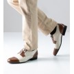 Werner Kern 28051 bergamo heren dansschoenen bruin cremekleurig leer met suede zool