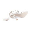 Portdance PD857 Bruidsschoenen met kruisbandjes Beige en goud metallic leer Lederen zool hoge hak 