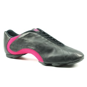 Bloch danssneakers Amalgam leer mesh splitzool roze