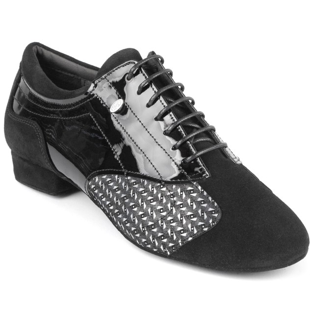 Portdance PD033 Heren Dansschoenen Lakleer zwart-wit
