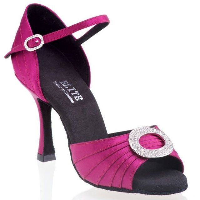 Rummos Elite Cleopatra Fucsia Satijn Dames dansschoenen