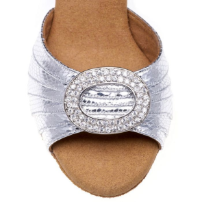 Rummos Elite Cleopatra Zilver Snake Dames dansschoenen Ledere zool